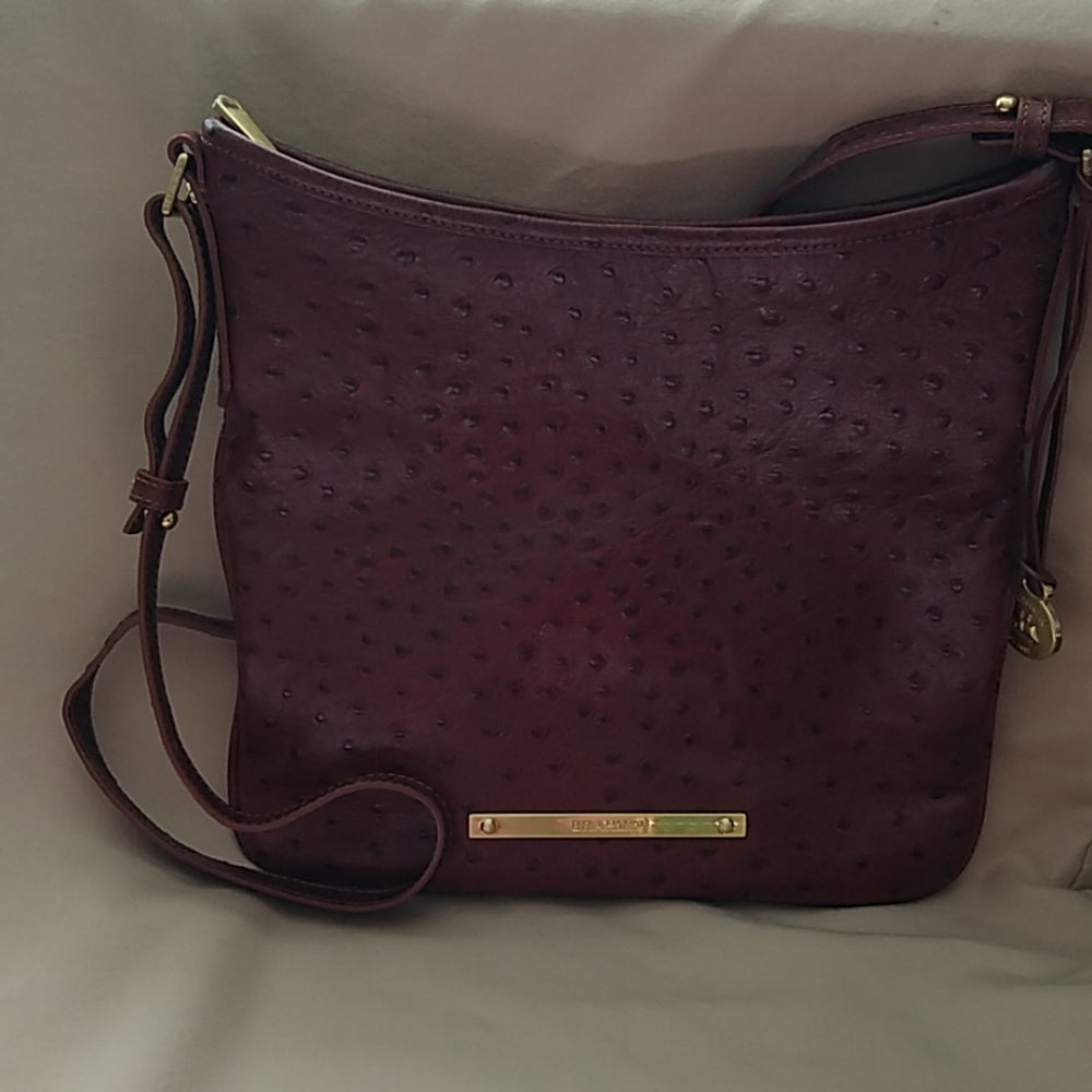 Brahmin Katie ostrich embossed crossbody